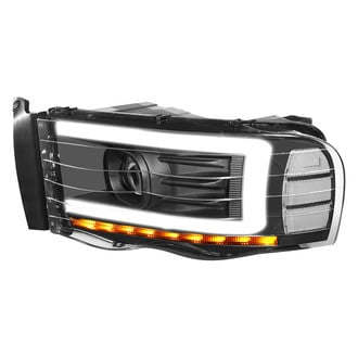 Lumen® - Black LED DRL Bar Projector Headlights with Sequential Turn Signal