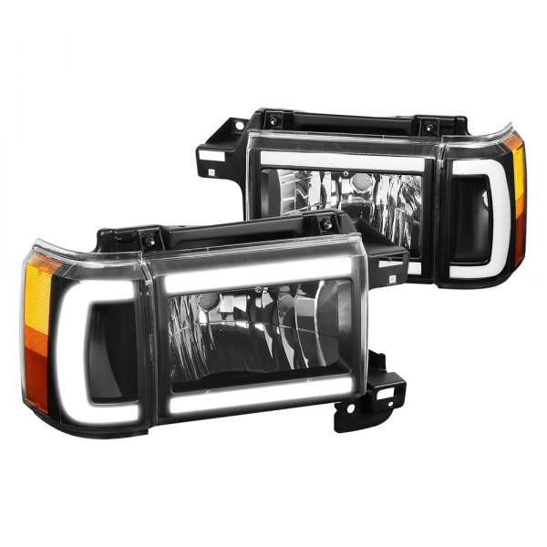Lumen® - Black LED DRL Bar Headlights