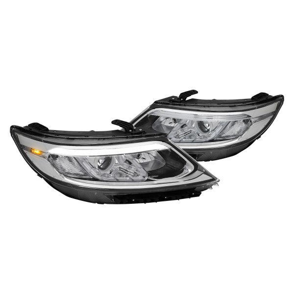 Lumen® - Chrome LED DRL Bar Projector Headlights, Kia Sorento