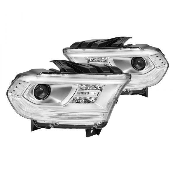 Lumen® - Chrome Factory Style Projector Headlights, Dodge Durango