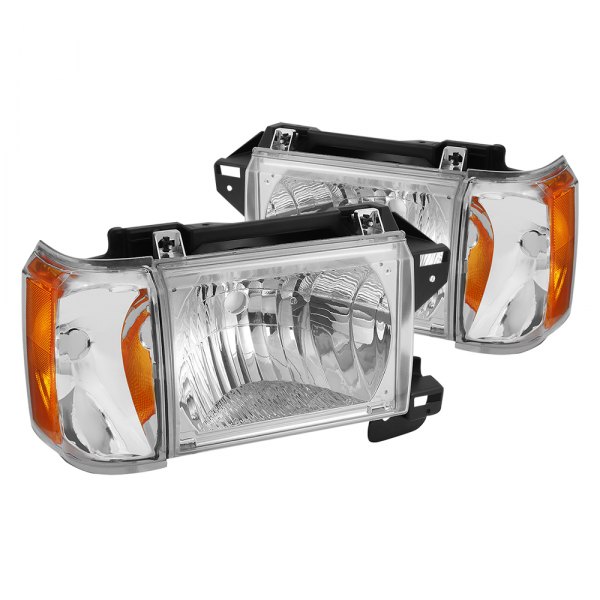 Lumen® - Chrome Factory Style Headlights with Turn Signal/Corner Lights