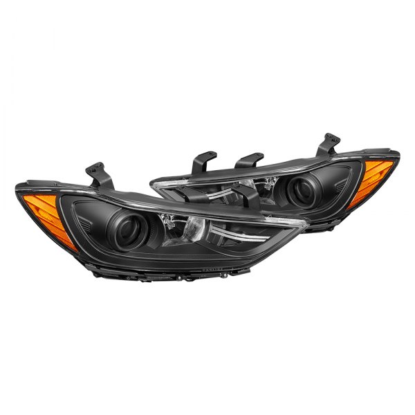 Lumen® - Black Projector Headlights, Hyundai Elantra
