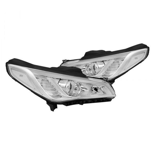 Lumen® - Chrome Projector Headlights, Hyundai Sonata