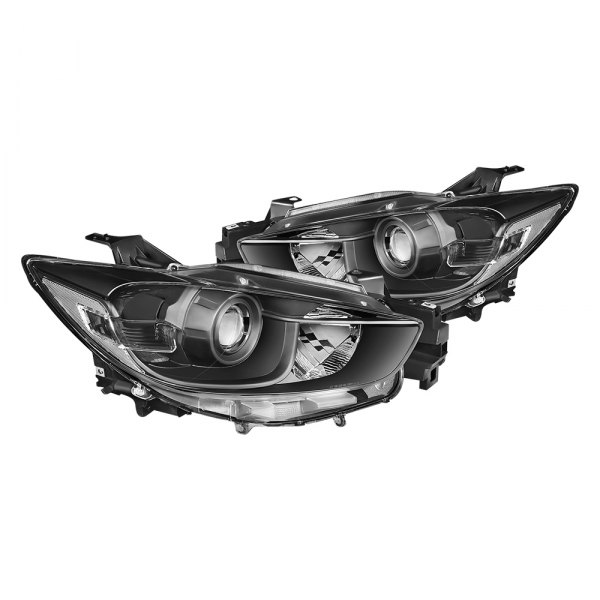 Lumen® - Black Projector Headlights, Mazda CX-5