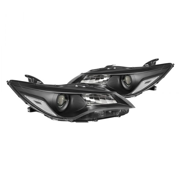 Lumen® - Black Projector Headlights, Toyota Camry