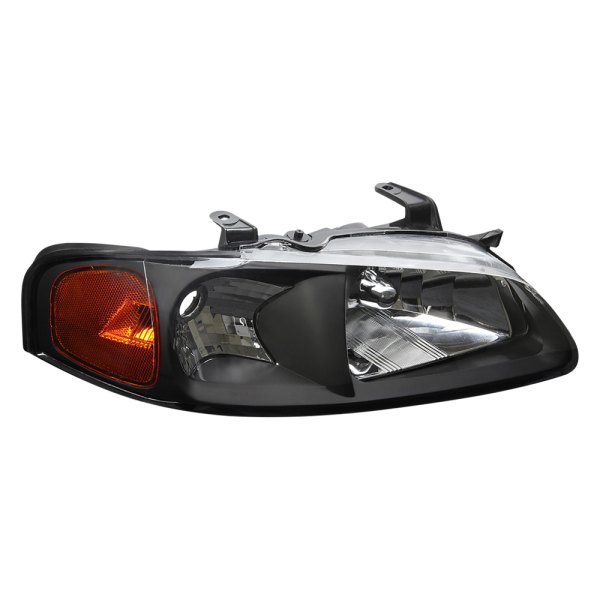 Lumen® - Passenger Side Black Factory Style Headlight, Nissan Sentra