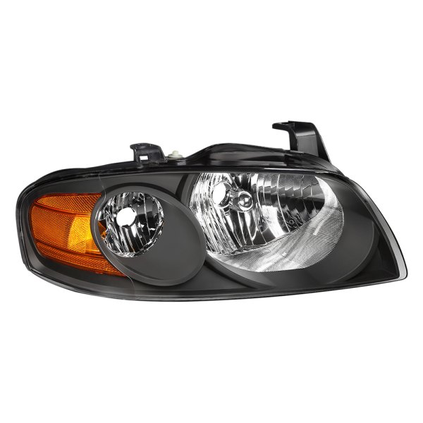 Lumen® - Passenger Side Black Factory Style Headlight, Nissan Sentra