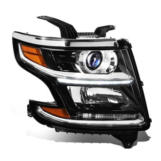 Lumen® 87-1003076 - Passenger Side Black Factory Style Projector Headlight with LED DRL