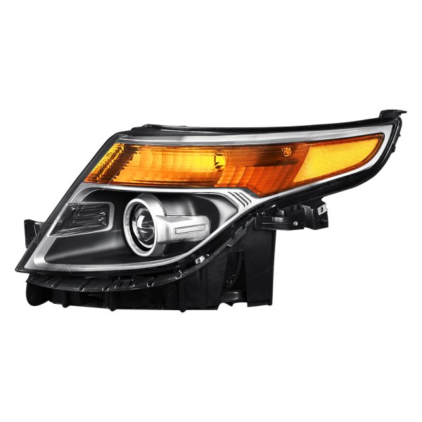 Lumen® - Driver Side Black Factory Style Projector Headlight, Ford Explorer