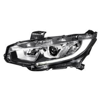 Lumen® 87-1003093 - Driver Side Black/Chrome Factory Style LED DRL Bar Projector Headlight