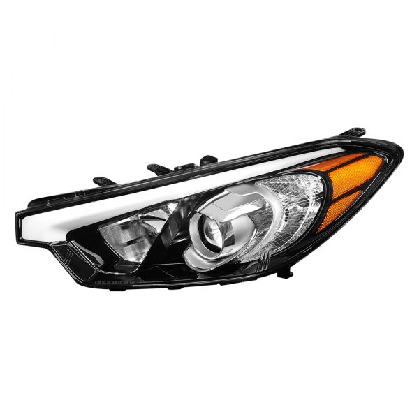 Lumen® - Driver Side Black/Chrome Factory Style Projector Headlight