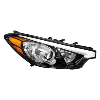 Lumen® 87-1003152 - Passenger Side Black/Chrome Factory Style Projector Headlight