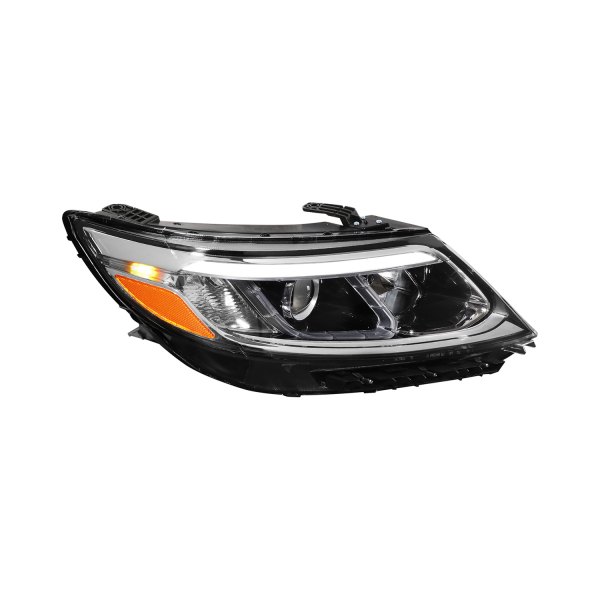 Lumen® - Passenger Side Black Factory Style Projector Headlight, Kia Sorento