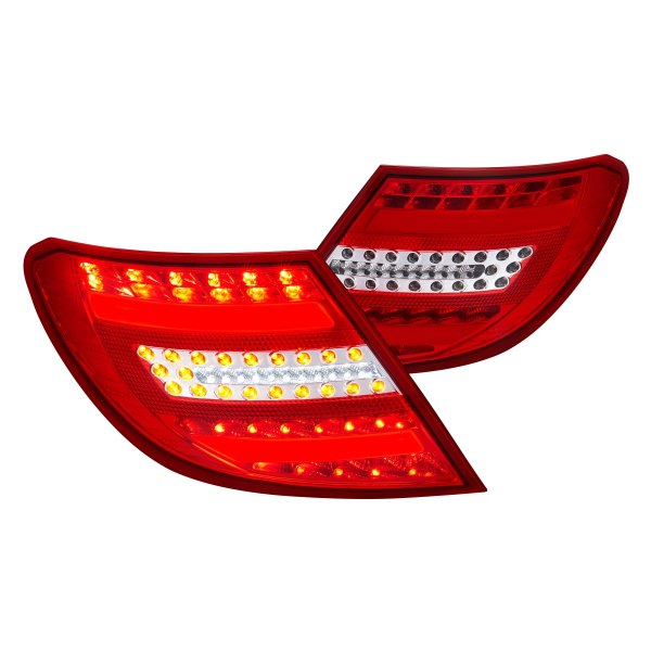 Lumen® - Chrome/Red Fiber Optic LED Tail Lights