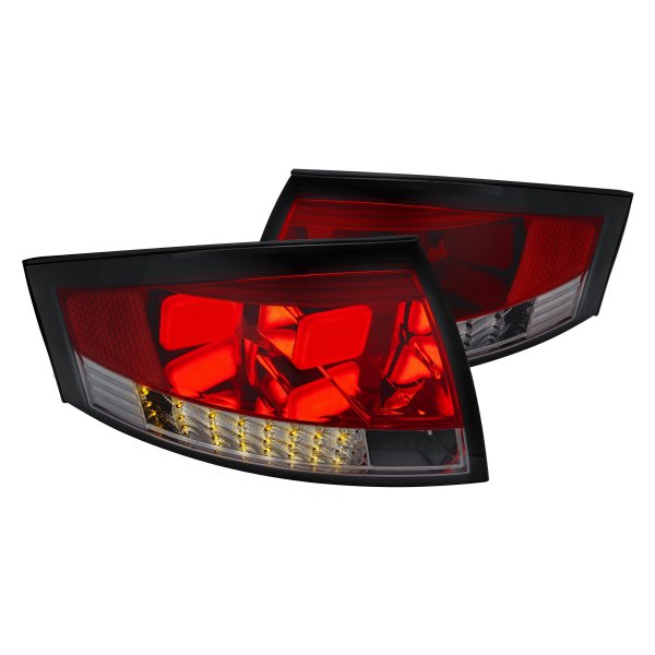 Lumen® - Chrome Red/Smoke Fiber Optic LED Tail Lights