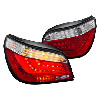 Lumen® - Chrome/Red Fiber Optic LED Tail Lights