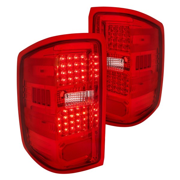 Lumen® - Chrome/Red Dual LED Tail Lights