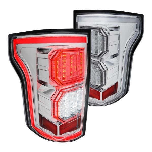 Lumen® - Chrome Tron Style Fiber Optic LED Tail Lights