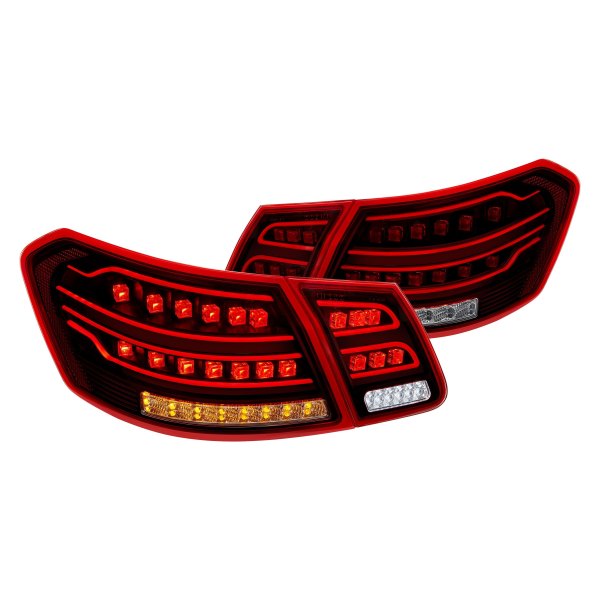 Lumen® - Black/Red Fiber Optic LED Tail Lights