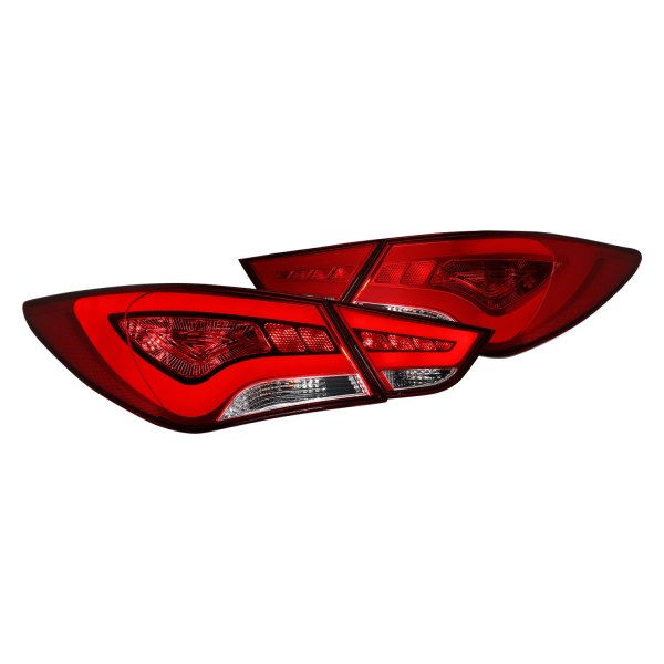 Lumen® - Black/Red Fiber Optic LED Tail Lights