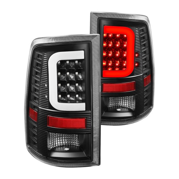 Lumen® - Black C-Shape Fiber Optic LED Tail Lights