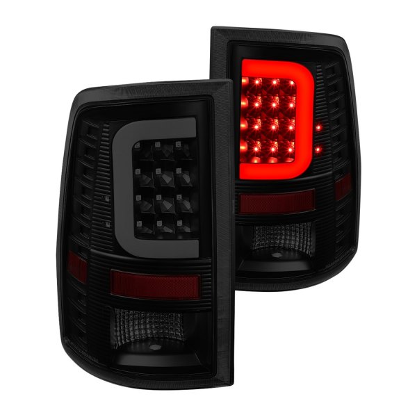 Lumen® - Black/Smoke C-Shape Fiber Optic LED Tail Lights