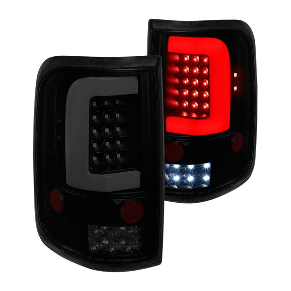 Lumen® - Black/Smoke C-Shape Fiber Optic LED Tail Lights