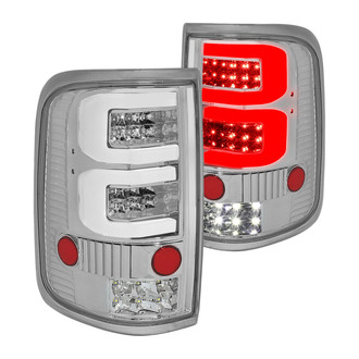 Lumen® 88-1001407 - Chrome Dual C-shape Fiber Optic LED Tail Lights