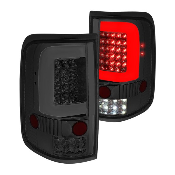 Lumen® - Chrome/Smoke C-Shape Fiber Optic LED Tail Lights