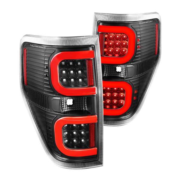 Lumen® - Black Dual C-Shape Fiber Optic LED Tail Lights