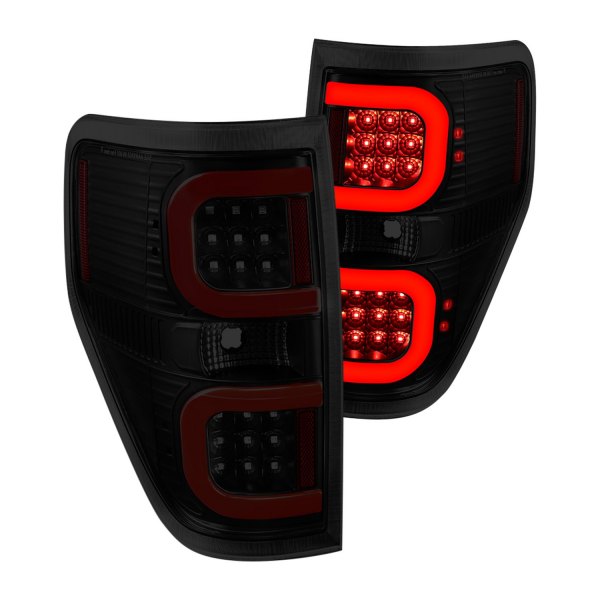 Lumen® - Black/Smoke Dual C-Shape Fiber Optic LED Tail Lights