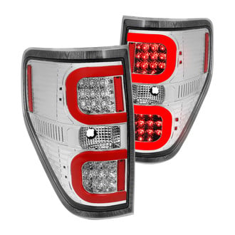 Lumen® - Chrome Dual C-shape Fiber Optic LED Tail Lights