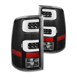 Lumen® - Black Dual C-shape Fiber Optic LED Tail Lights