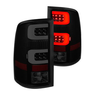 Lumen® 88-1001457 - Black/Smoke Dual C-shape Fiber Optic LED Tail Lights