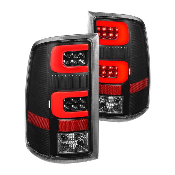 Lumen® - Black Dual C-Shape Fiber Optic LED Tail Lights