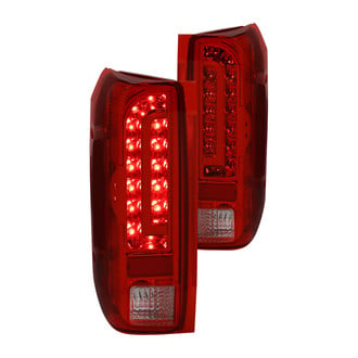 Lumen® 88-1001541 - Chrome/Red LED Tail Lights