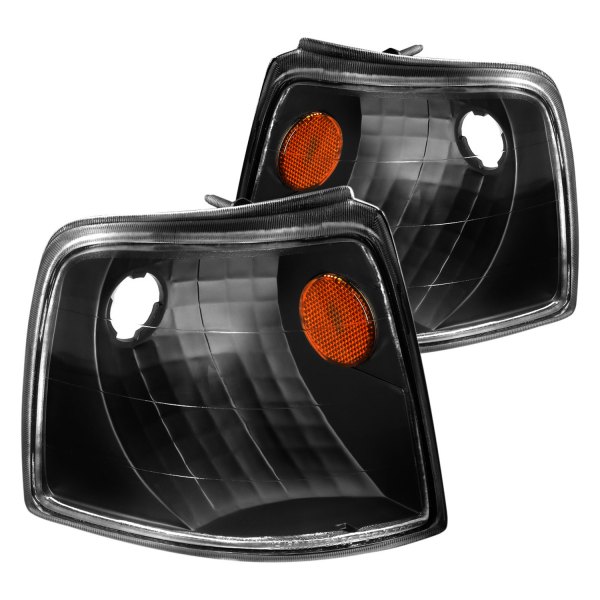 Lumen® - Black/Amber Factory Style Turn Signal/Corner Lights, Ford Ranger