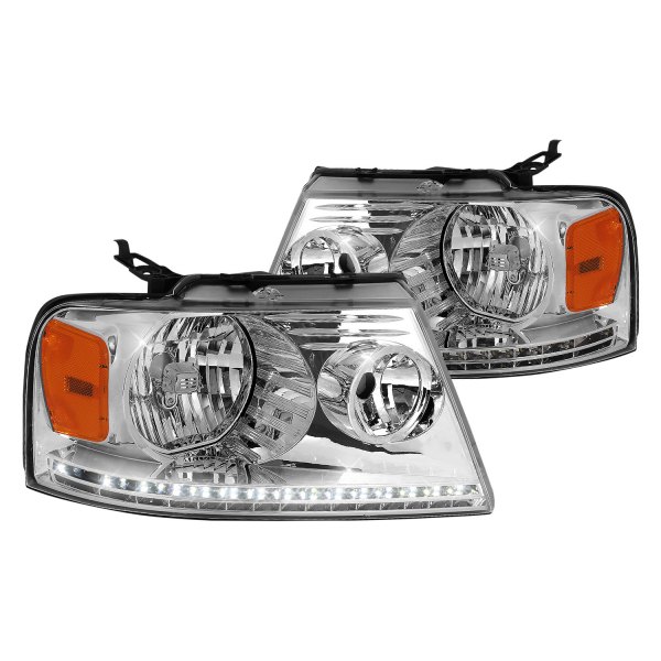 Lumen® - Chrome Euro Headlights with LED DRL