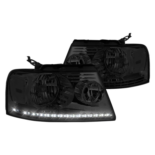 Lumen® - Chrome/Smoke Euro Headlights with LED DRL