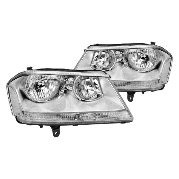 Lumen® - Chrome Factory Style Headlights, Dodge Avenger