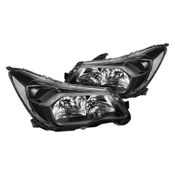 Lumen® - Black Euro Headlights, Subaru Forester