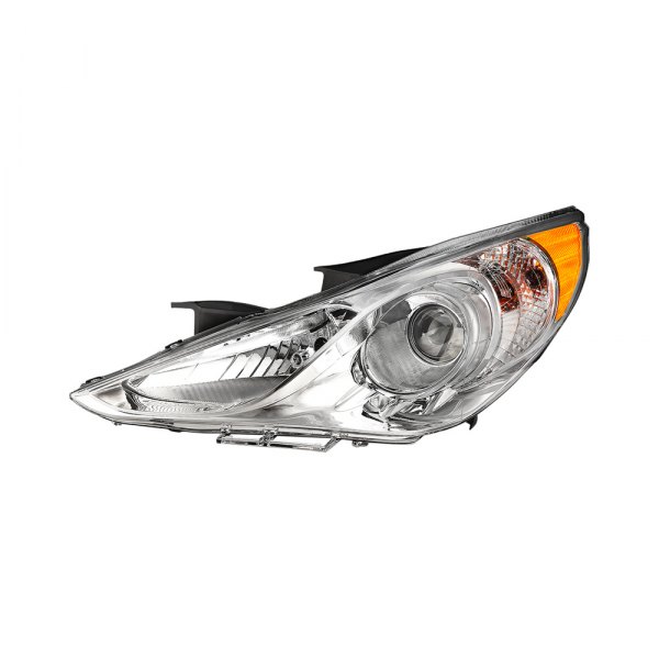 Lumen® - Driver Side Chrome Factory Style Projector Headlight, Hyundai Sonata