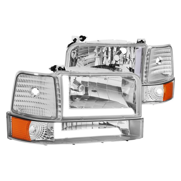Lumen® - Chrome LED DRL Bar Headlights