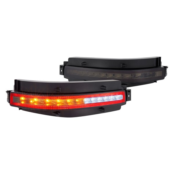 Lumen® - Black/Smoke LED Turn Signal/Backup Lights, Nissan 350Z