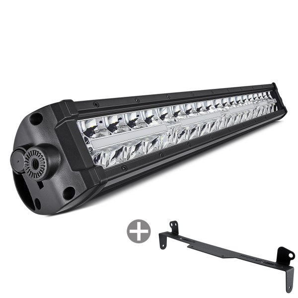 Lumen® - Bumper Mounted E-Mark 22" 40-LED 120W Combo Spot/Flood Beam LED Light Bar with DRL