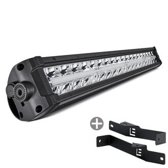 Lumen® - Bumper Mounted E-Mark 22" 40-LED 120W Combo Spot/Flood Beam LED Light Bar with DRL