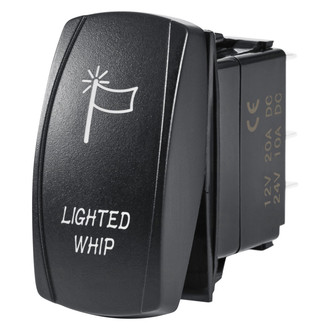 Lumen® - Lighted Whip Illuminated LED Rocker Switch
