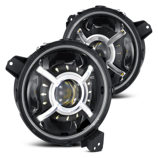 Lumen® - 9" Round Black Halo Projector LED Headlights