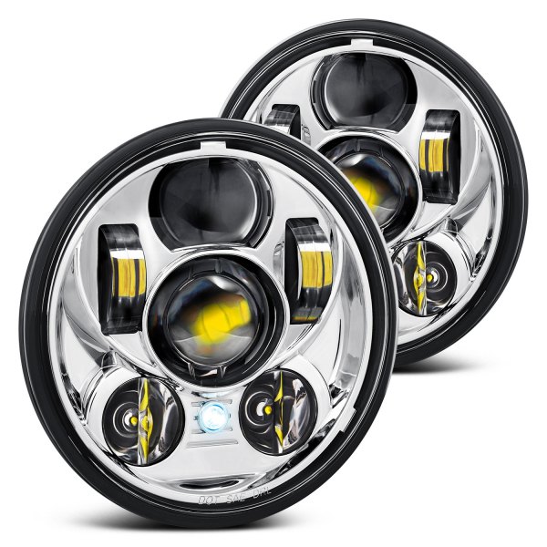 Lumen® - 5 3/4" Round Chrome Projector LED Headlights