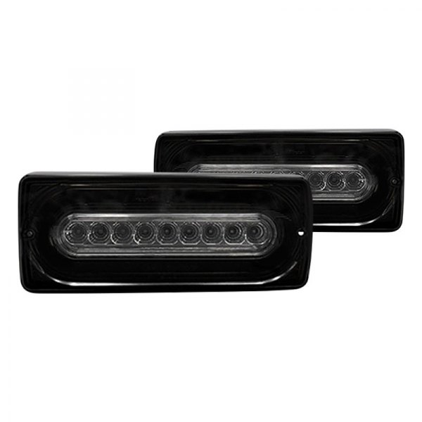 Lumen® - Black/Smoke Fiber Optic LED Tail Lights, Mercedes G Class